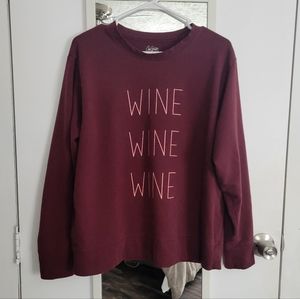 WINE burgundy lightweight sweatshirt